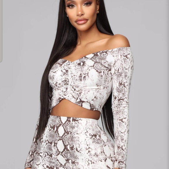 STYLED ON INSTAGRAM Double Cross Skirt Set - Taupe - Picture 2 of 8